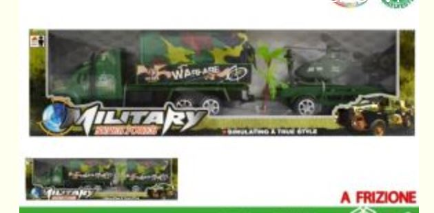 MILITARI AUTOMEZZI CAMION CON RIMORCHIO ED ELICOTTERO A FRIZIONE EOLD.