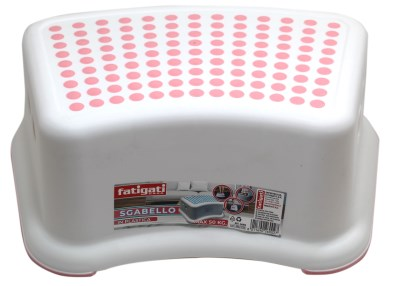 SGABELLO IN PLASTICA SAGOMATO COLOR CM.30x30xH.67  FATIGATI