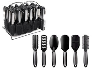 CAPELLI SPAZZOLA PER CAPELLI 6 MODELLI COLORE NERO MAZ. PEZZI 36
