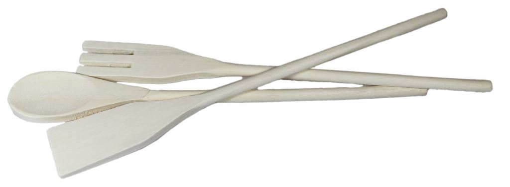 UTENSILE MESTOLI IN LEGNO SET 3PZ. FATIGATI