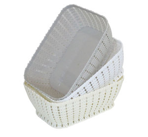CESTINO DA TAVOLA IN PLASTICA RETTANGOLARE CM.20x14x8 FATIGATI