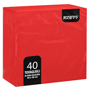 TOVAGLIOLI 2VELI 38x38 ROSSO CONF.40PZ. GOFFRATO SWEEPING