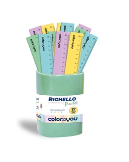 RIGHELLO IN PLASTICA CM.17 COLORI PASTELLO COLORxYOU PEZZI 30