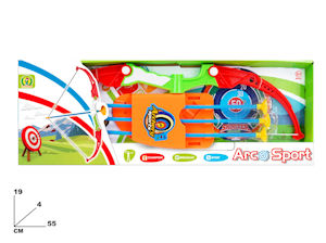ARCO CON FRECCE SCATOLATO CM.55x19 MAZ.