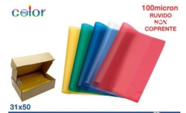 COPERTINE PER QUADERNONI CON ALETTE IN PPL CONF. COLORI ASSORTITI PEZZI 100